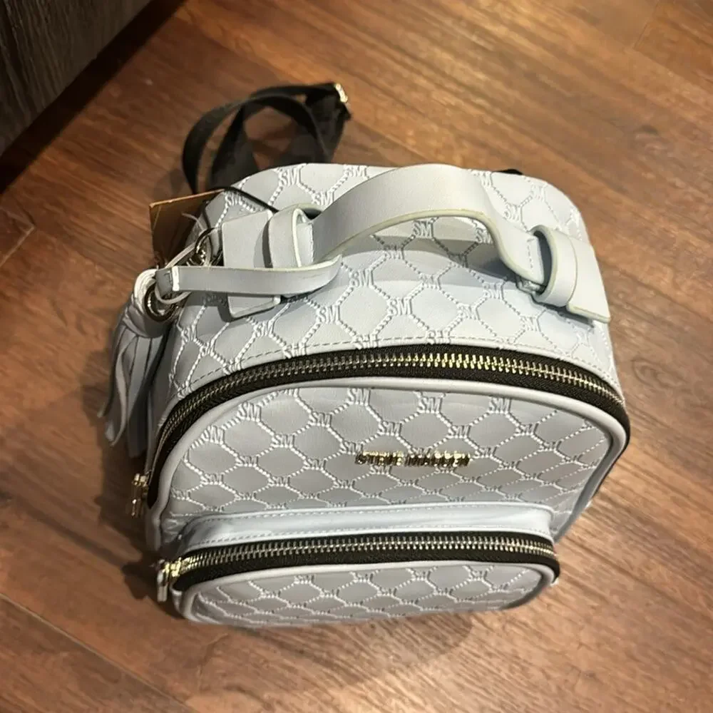 Steve Madden NWT Sky BBLogo Backpack w/front zip pocket and adjustable straps.